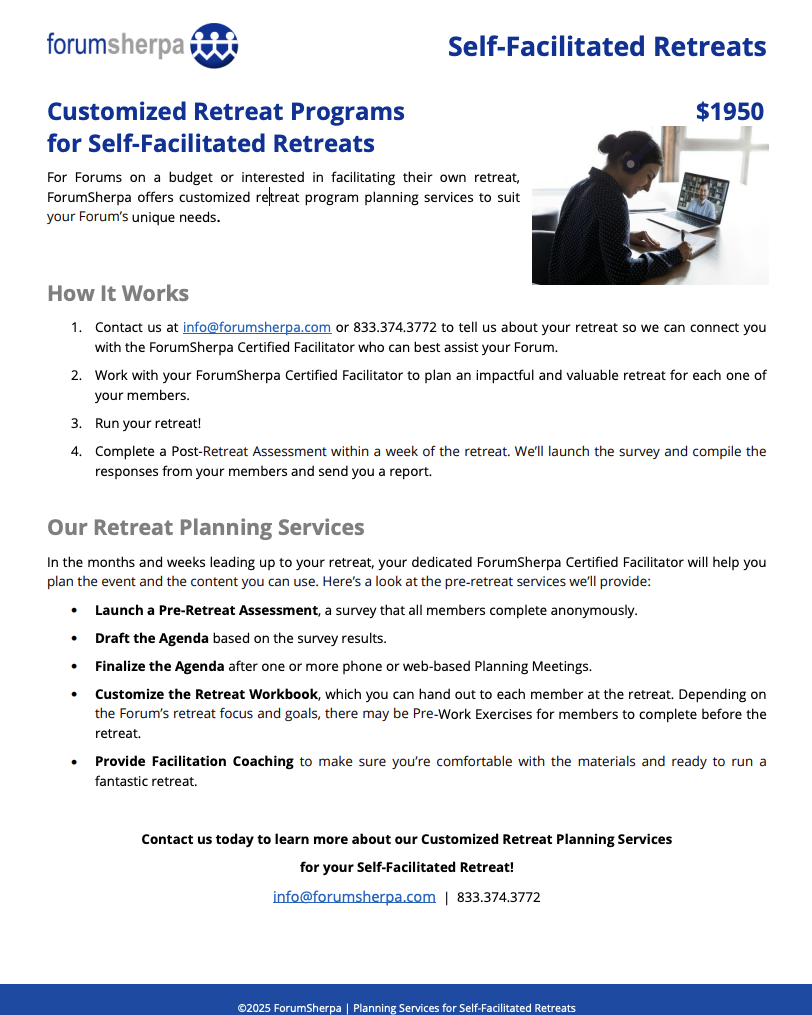 Self-Facilitated Retreats
